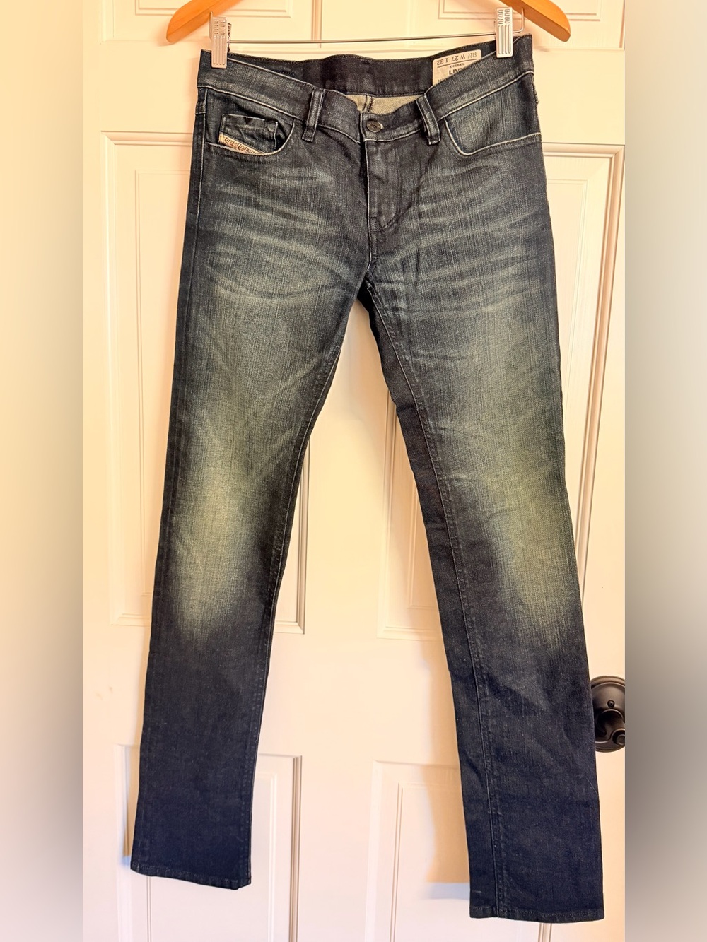 Diesel Women’s Slim Straight Jeans in Faded Indigo